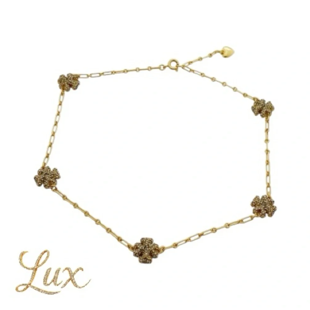 Tory Burch ROXANNE CHAIN PAVÉ DELICATE NECKLACE. - Picture 3 of 4